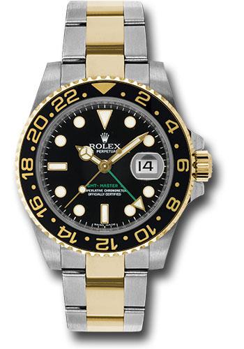 Rolex Steel Date GMT-Master II 40mm Two-Tone Steel and Gold Green Arrow - 116713LN