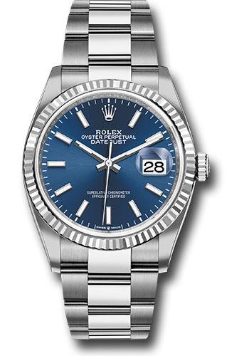 Rolex Datejust 36 - Fluted Bezel - Blue Index Dial - Oyster Bracelet - Ref. 116234