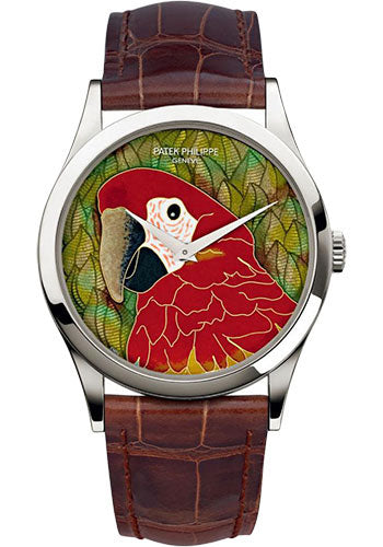 Patek Philippe Calatrave Red Macaw Cloisonn≈Ω Watch - 5077P-080