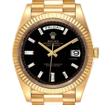 Rolex Day-Date 40 Black Baguette