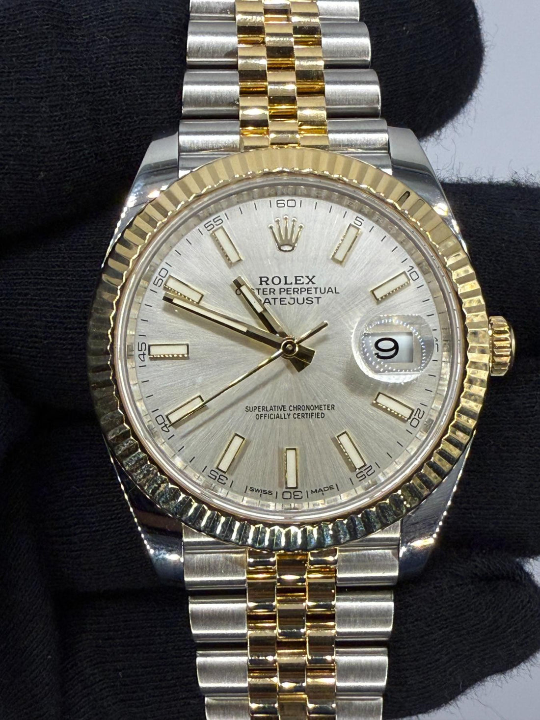 Rolex Datejust 41 Two-Tone Silver Stick Dial 126333