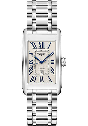 Longines DolceVita Automatic Watch - 28.20 X 47 mm Steel Case - Silver Flinqu≈Ω Roman Dial - Bracelet - L5.767.4.71.6