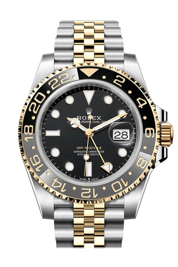 Rolex GMT-Master II Black Dial Steel 18kt Yellow Gold Jubilee Bracelet "Bumblebee" - 126713GRNR