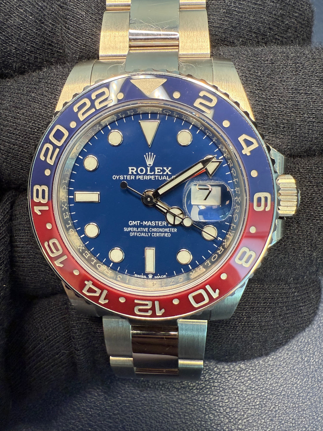 Rolex GMT-Master II 18k White Gold "Pepsi" Blue Dial - Complete Set